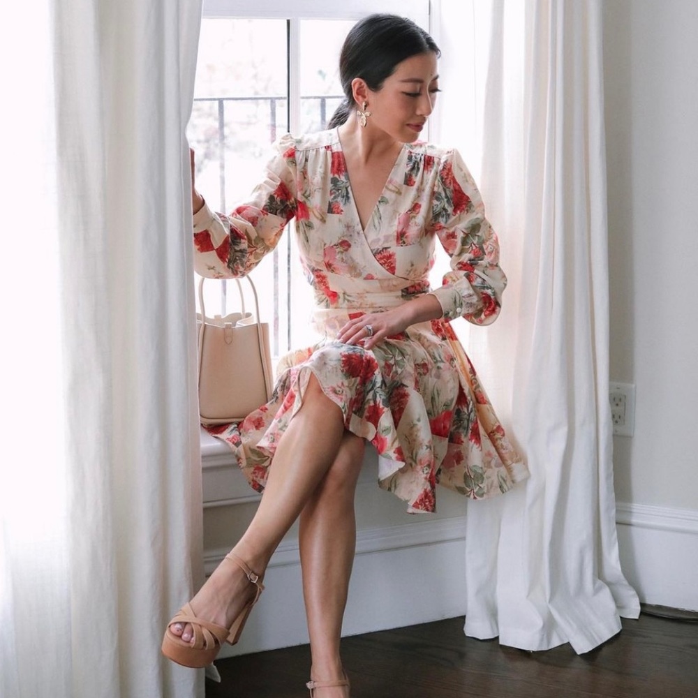 NWOT Sezane Floral Wrap Dress sz 34 (US sz 2/Small)